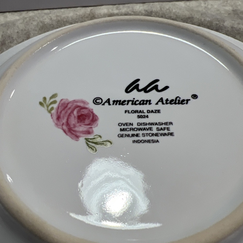 American Atelier Floral Daze 5024 9" Rimmed Soup Bowl Butterfly, 8 Available - Picture 3 of 8